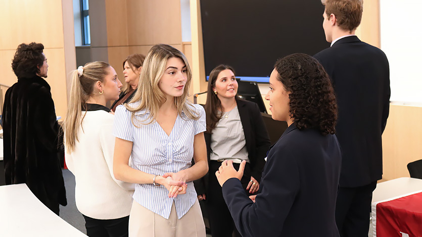 Marist University Image: Discussions at Goldman Sachs Ayco Information Session.