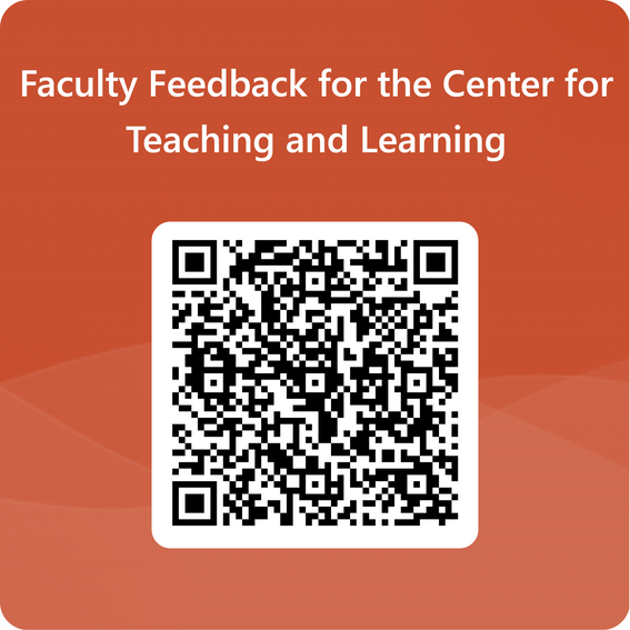 QR code for faculty feedback for the center for teaching and learning.