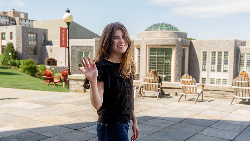 Image of Lauren at the Marist Rotunda.