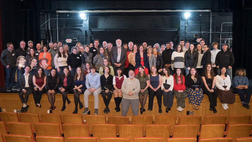Image of attendees of the Theater Hall of Fame Honors ceremony in the Nelly Goletti Theatre.