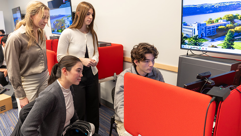 Marist University Image: Students gather and analyze data captured from their research training.